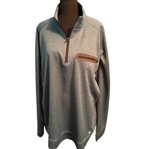 ZELOS Mens 2XLT Heather Green Quarter Zip Pullover NWT Breathable Wicking